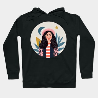 Asian beauty woman minimal art Hoodie